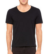 3406 Bella + Canvas Men's Jersey Wide Neck Tee Black