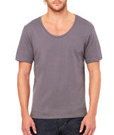3406 Bella + Canvas Men's Jersey Wide Neck Tee Asphalt