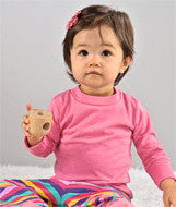 3414 Rabbit Skins Infant Long-Sleeve Tee Raspberry Sorbet