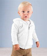 3446 Rabbit Skins Infant Zipper Hooded Sweatshirt White