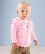 3446 Rabbit Skins Infant Zipper Hooded Sweatshirt Pink