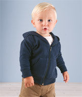 3446 Rabbit Skins Infant Zipper Hooded Sweatshirt Navy