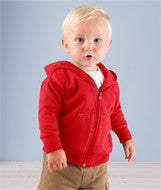 3446 Rabbit Skins Infant Zipper Hooded Sweatshirt Red
