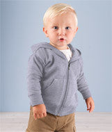 3446 Rabbit Skins Infant Zipper Hooded Sweatshirt Heather (60/40)