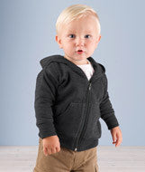 3446 Rabbit Skins Infant Zipper Hooded Sweatshirt Vintage Smoke