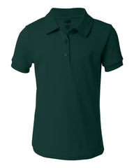 French Toast - Girls' Short Sleeve Picot Polo - A9423 Hunter