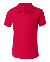 French Toast - Girls' Short Sleeve Picot Polo - A9423 Red