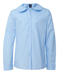 French Toast - Girls' Long Sleeve Peter Pan Poplin Shirt - E9321 Light_blue