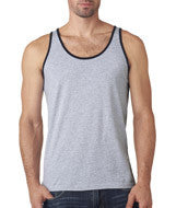 3480 Bella + Canvas Unisex Jersey Tank Athletic Heather (90/10)/ Black