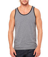 3480 Bella + Canvas Unisex Jersey Tank Deep Heather/ Black