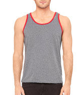 3480 Bella + Canvas Unisex Jersey Tank Deep Heather/ Red