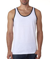 3480 Bella + Canvas Unisex Jersey Tank White/ Black
