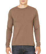 3501 Bella + Canvas Men's Jersey Long-Sleeve Tee Heather Brown