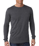 3501 Bella + Canvas Men's Jersey Long-Sleeve Tee Dark Grey Heather (52/48)