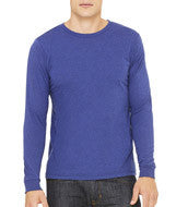 3501 Bella + Canvas Men's Jersey Long-Sleeve Tee Heather Navy