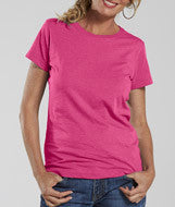 3505 LA T Ladies Vintage Fine Jersey Longer Length T-Shirt Vintage Hot Pink
