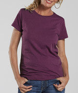 3505 LA T Ladies Vintage Fine Jersey Longer Length T-Shirt Vintage Burgundy