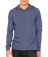 3512 Bella + Canvas Unisex Jersey Long-Sleeve Hoodie Heather/ Navy