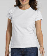 3516 LA T Ladies' Fine Jersey Longer Length T-Shirt White