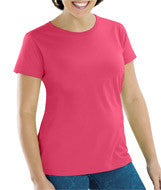 3516 LA T Ladies' Fine Jersey Longer Length T-Shirt Hot Pink