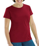 3516 LA T Ladies' Fine Jersey Longer Length T-Shirt Garnet