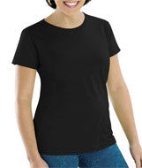 3516 LA T Ladies' Fine Jersey Longer Length T-Shirt Black