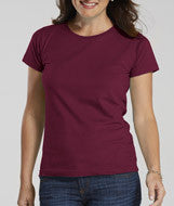 3516 LA T Ladies' Fine Jersey Longer Length T-Shirt Maroon