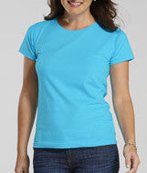 3516 LA T Ladies' Fine Jersey Longer Length T-Shirt Aqua