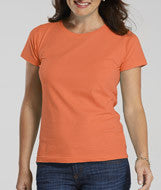 3516 LA T Ladies' Fine Jersey Longer Length T-Shirt Papaya