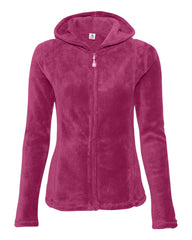 Colorado Clothing - Ladies' Plush Fleece Aspen Hooded Full-Zip - 6233 Sangria