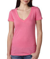 3540 Next Level The Deep V Hot Pink