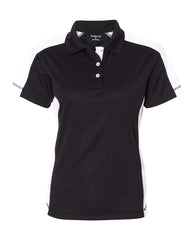 FeatherLite - Ladies' Colorblocked Moisture Free Mesh Sport Shirt - 5465 Black/_white