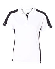 FeatherLite - Ladies' Colorblocked Moisture Free Mesh Sport Shirt - 5465 White/_black