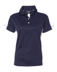 FeatherLite - Ladies' Colorblocked Moisture Free Mesh Sport Shirt - 5465 Navy/_white