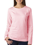 3588 LA T Ladies’ Combed Ring-Spun Jersey Long-Sleeve T-Shirt Pink