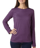 3588 LA T Ladies’ Combed Ring-Spun Jersey Long-Sleeve T-Shirt Eggplant