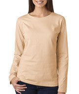 3588 LA T Ladies’ Combed Ring-Spun Jersey Long-Sleeve T-Shirt Khaki