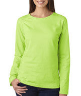 3588 LA T Ladies’ Combed Ring-Spun Jersey Long-Sleeve T-Shirt Key Lime