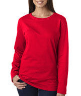 3588 LA T Ladies’ Combed Ring-Spun Jersey Long-Sleeve T-Shirt Red