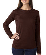 3588 LA T Ladies’ Combed Ring-Spun Jersey Long-Sleeve T-Shirt Brown
