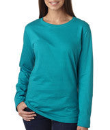 3588 LA T Ladies’ Combed Ring-Spun Jersey Long-Sleeve T-Shirt Turquoise