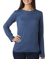 3588 LA T Ladies’ Combed Ring-Spun Jersey Long-Sleeve T-Shirt Indigo