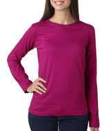 3588 LA T Ladies’ Combed Ring-Spun Jersey Long-Sleeve T-Shirt Fuchsia