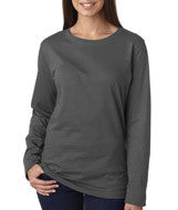 3588 LA T Ladies’ Combed Ring-Spun Jersey Long-Sleeve T-Shirt Charcoal