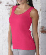 3590 LA T Ladies CRS Jersey Tank Hot Pink