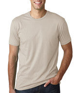 3600 Next Level Men's Premium Fitted Short-Sleeve Crew Sand