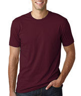 3600 Next Level Men's Premium Fitted Short-Sleeve Crew Maroon