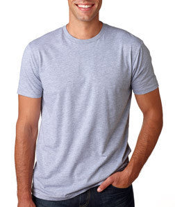3600 Next Level Premium Fitted Short-Sleeve Crew Heather Grey (90/10)