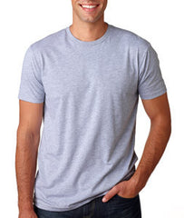 3600 Next Level Premium Fitted Short-Sleeve Crew Heather Grey (90/10)