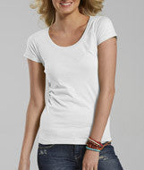 3604 LA T Junior Deep Scoop Longer Length T White